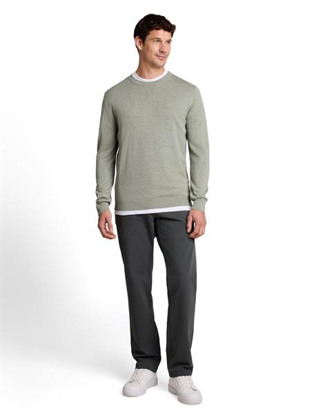 Basic Strickpullover aus Baumwolle iron mint melange