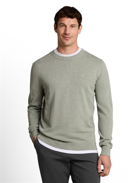 Basic Strickpullover aus Baumwolle iron mint melange