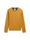 Basic Strickpullover aus Baumwolle mustard melange