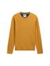 Basic Strickpullover aus Baumwolle mustard melange