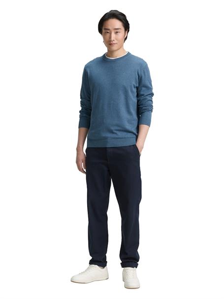 Basic Strickpullover aus Baumwolle real teal melange
