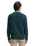 Basic Strickpullover aus Baumwolle sapphire green melange