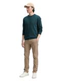 Basic Strickpullover aus Baumwolle sapphire green melange