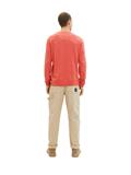 Basic Strickpullover aus Baumwolle soft red melange