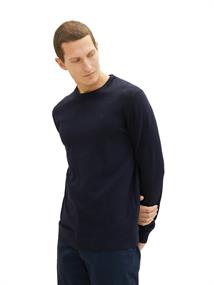 Basic Strickpullover knitted navy melange
