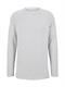 Basic Strickpullover light stone grey melange
