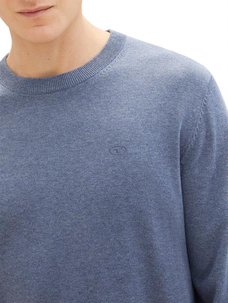 Basic Strickpullover vintage indigo blue melange