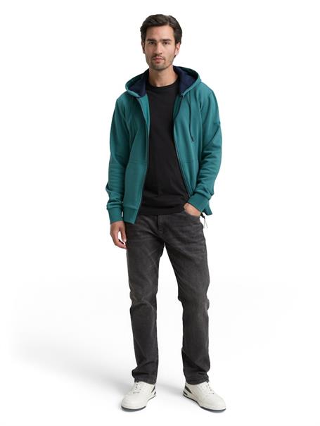 Basic Sweatjacke jasper green