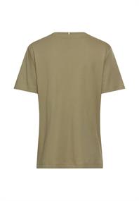 Basic-T-Shirt aus 100% Baumwolle light khaki