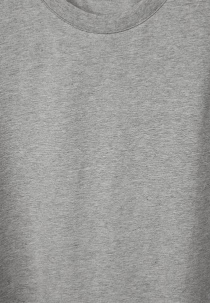 Basic T-Shirt in Unifarbe cloud grey melange