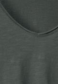 Basic T-Shirt in Unifarbe easy khaki