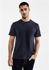 Basic T-Shirt in Unifarbe eclipse blue
