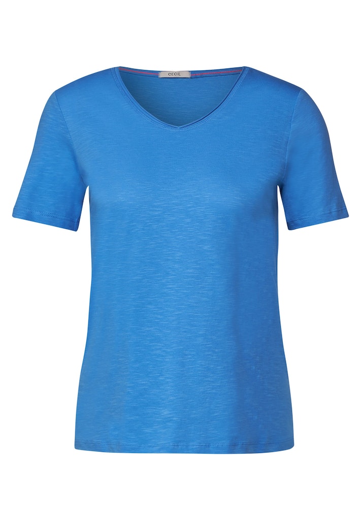 Cecil Damen T-Shirt Basic T-Shirt in Unifarbe vanilla white bequem online  kaufen bei