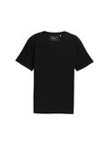 Basic T-Shirt in Waffelstruktur black