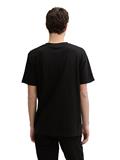 Basic T-Shirt in Waffelstruktur black