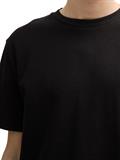 Basic T-Shirt in Waffelstruktur black