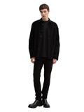 Basic T-Shirt in Waffelstruktur black