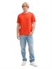 Basic T-Shirt in Waffelstruktur deep fiery orange