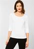 Basic T-Shirt mit 3/4 Arm white