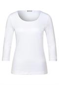 Basic T-Shirt mit 3/4 Arm white