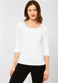 Basic T-Shirt mit 3/4 Arm white