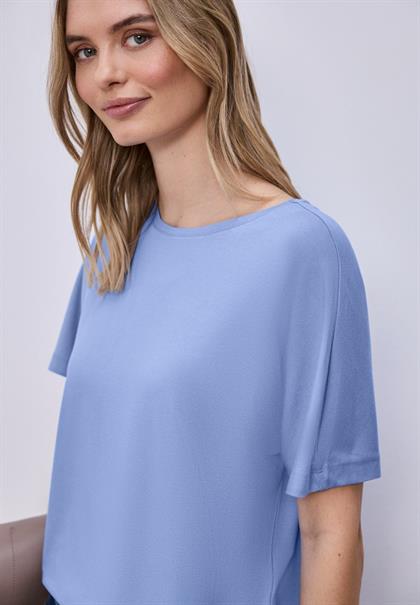Basic T-Shirt mit Dropped Shoulders drift blue