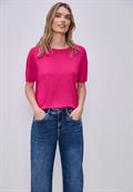 Basic T-Shirt mit Dropped Shoulders magenta dream