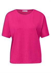 Basic T-Shirt mit Dropped Shoulders magenta dream
