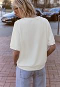 Basic T-Shirt mit Kurzarm und Rundhals off white