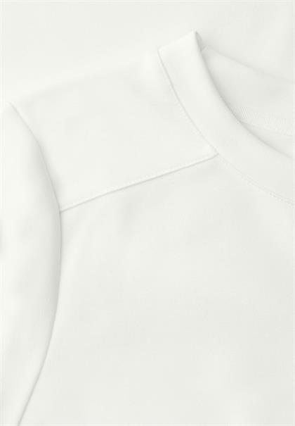 Basic T-Shirt mit Kurzarm und Rundhals off white