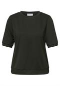 Basic T-Shirt mit Kurzarm und Rundhals oil green