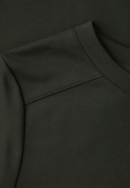 Basic T-Shirt mit Kurzarm und Rundhals oil green