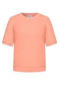 Basic T-Shirt mit Kurzarm und Rundhals soft tangurine