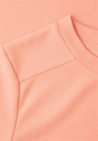 Basic T-Shirt mit Kurzarm und Rundhals soft tangurine