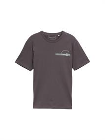 Basic T-Shirt mit Logo-Print pavement grey