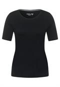 Basic T-Shirt mit Rundhals in Unifarbe black