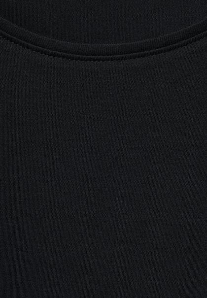 Basic T-Shirt mit Rundhals in Unifarbe black