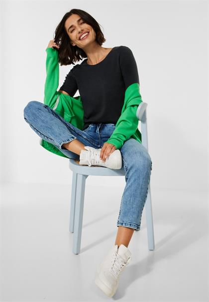 Basic T-Shirt mit Rundhals in Unifarbe black