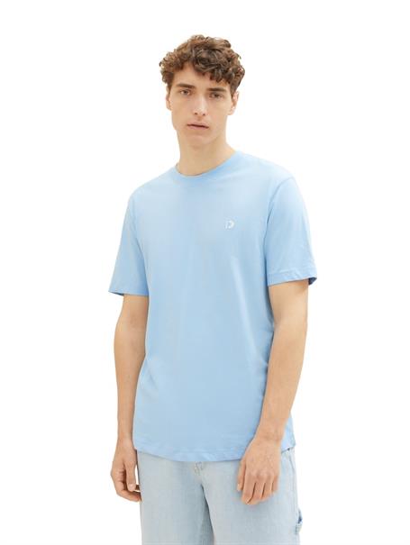 Basic T-Shirt washed out middle blue