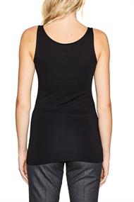 Basic-Top aus Baumwoll-Stretch black