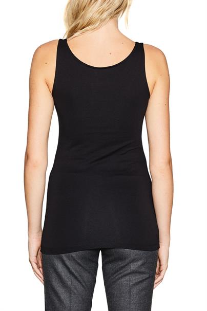 Basic-Top aus Baumwoll-Stretch black