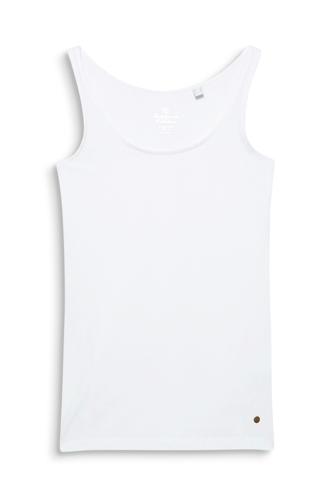 Esprit Damen Shirt 997ee1k816 White - organic cotton