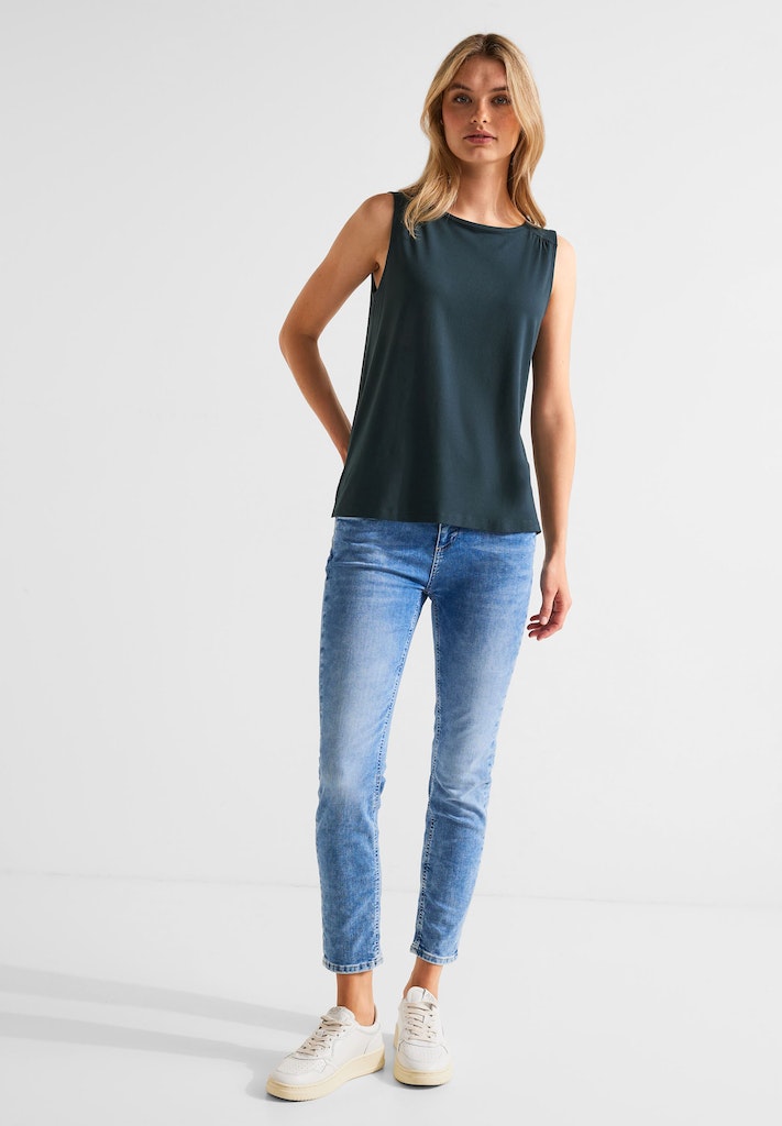 Street One Damen Top Basic Top in Unifarbe berry rose bequem online kaufen  bei