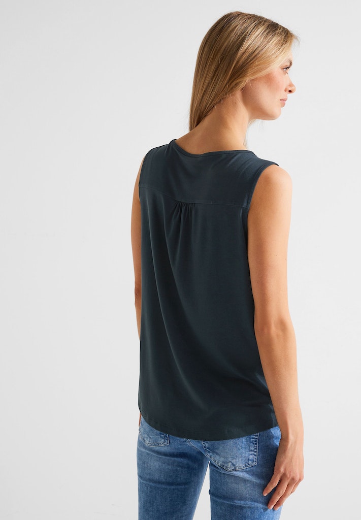 online in Unifarbe bei Street One Top Damen Basic kaufen rose Top bequem berry