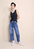 Basic Top in Unifarbe deep blue