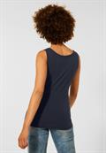 Basic Top in Unifarbe deep blue