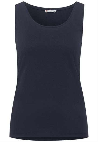 Basic Top in Unifarbe deep blue