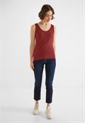 Basic Top in Unifarbe foxy red