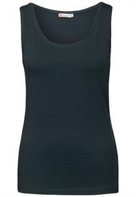 Basic Top in Unifarbe hunter green