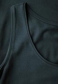 Basic Top in Unifarbe hunter green
